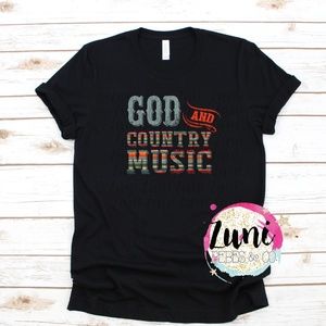 God and Country Music t-shirt